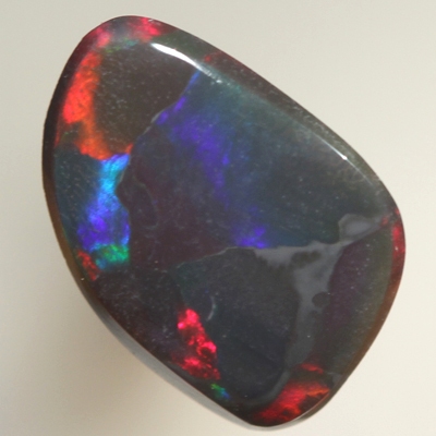 SOLID BLACK OPAL Cherry red rolling flashes SEE VIDEO